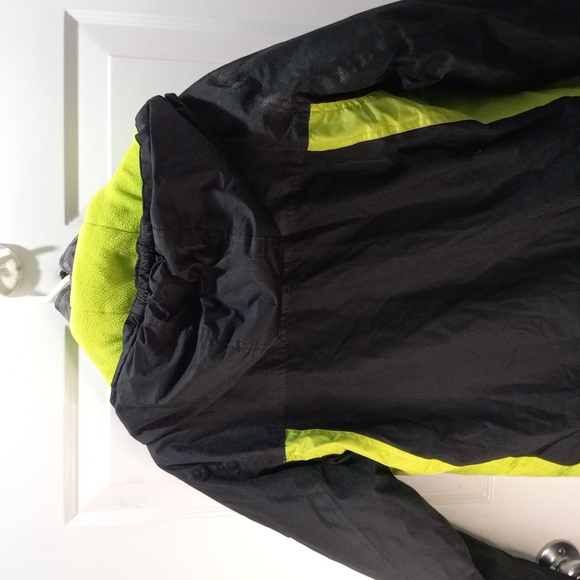 Black/Lime Green Ski Coat Double Zipper Size XL (18/20) - Picture 5 of 9